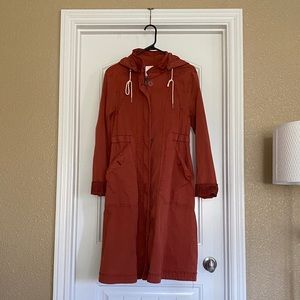 Burned Orange color fall wind breaker